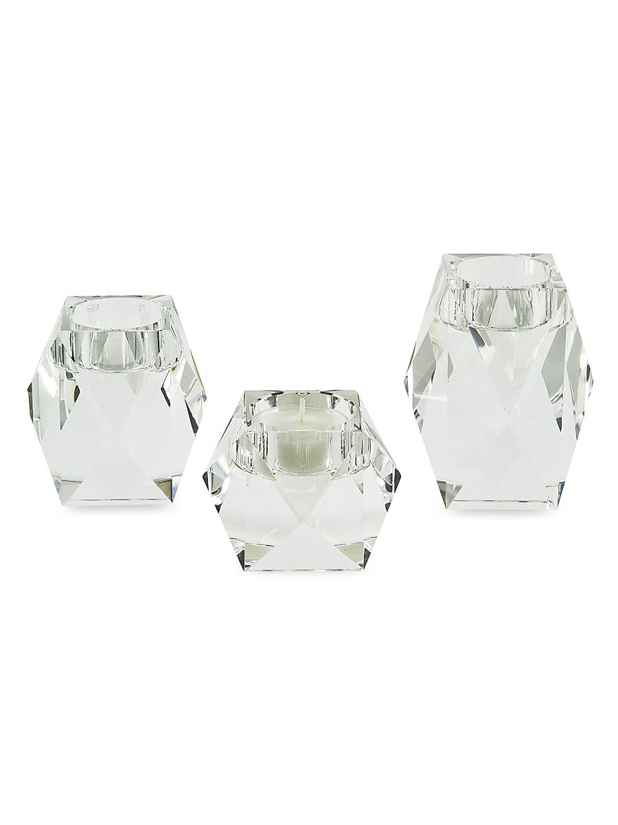 Crystal Tealight Holder - Clear - Size Large