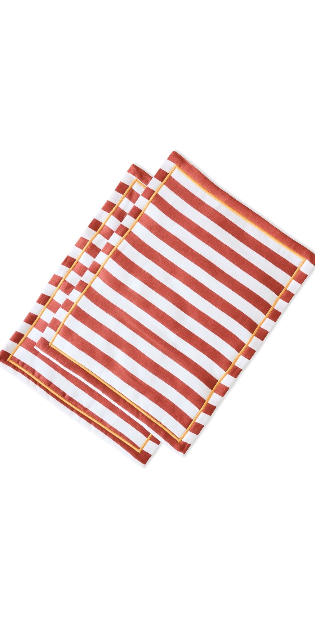 La DoubleJ Placemat Set of 2 Red and White One Size