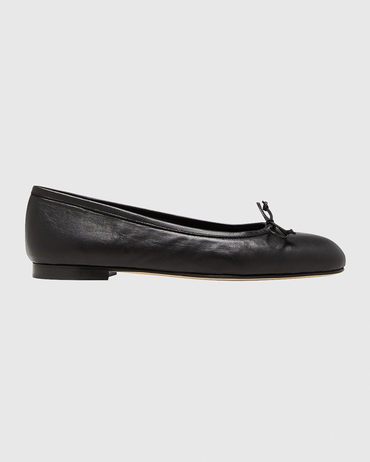 Veralli Leather Bow Ballerina Flats