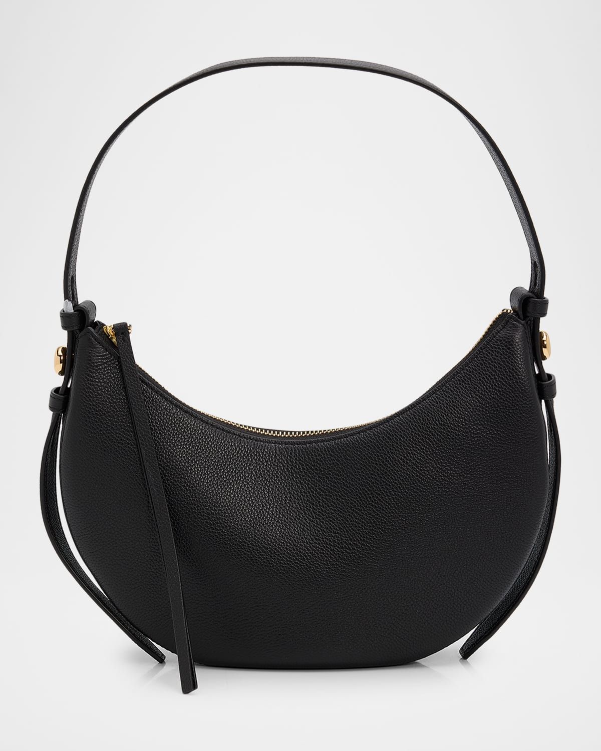 Romy Crescent Leather Shoulder Bag