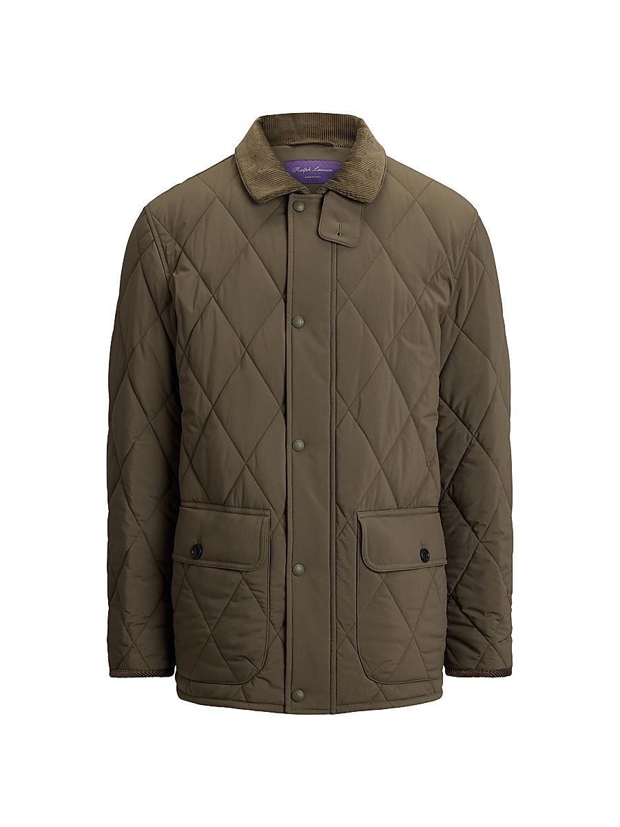 Men's Carleton Quilted Barn Jacket - Olive - Size XL