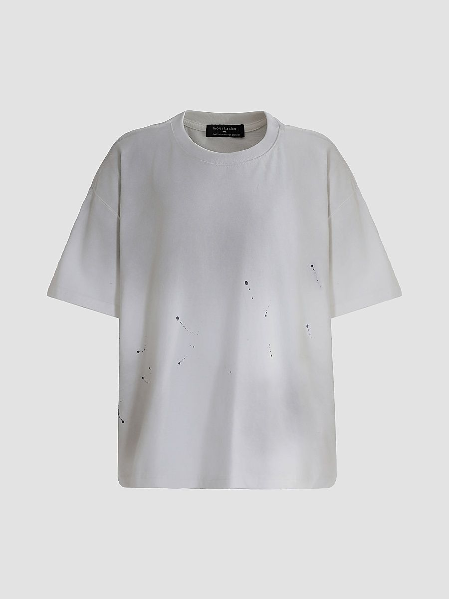 Boy's Oversized Splatter T-Shirt - White - Size 16