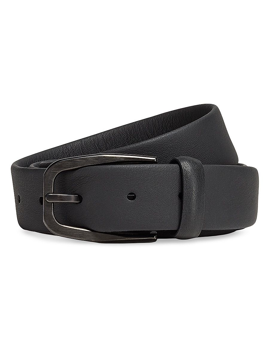 Men's Leather Belt - Black - Size 40