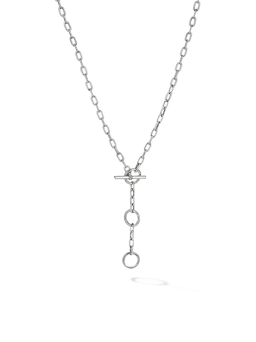 Women's Madison 3-Ring Chain Necklace - Silver - Size 20