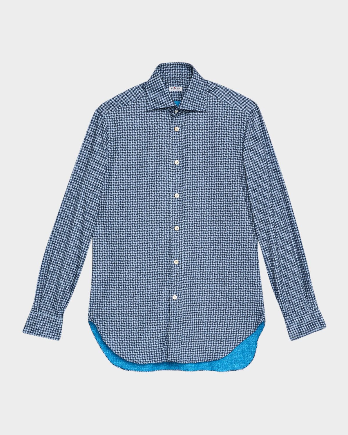 Men & apos;s Cotton Houndstooth Classic-Fit Sport Shirt
