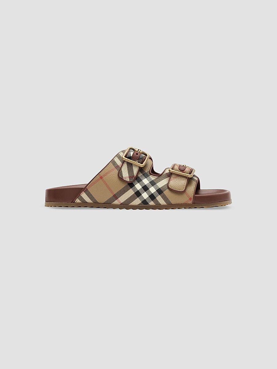 Women's Urchin Check Sandals - Archive Beige Chalk - Size 11
