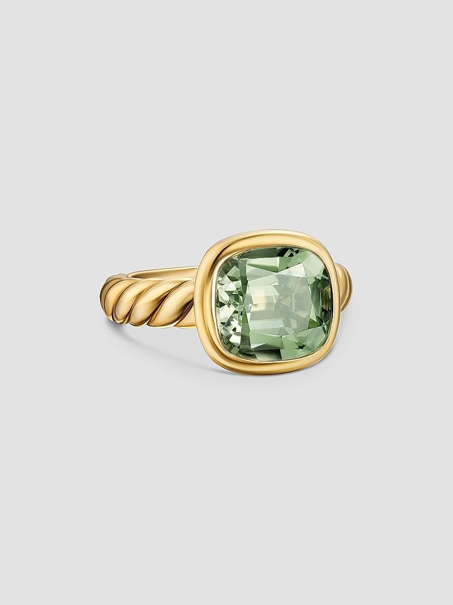 David Yurman Women's DY Mercer Stone Ring in 18K Yellow Gold - Iolite - Size 7
