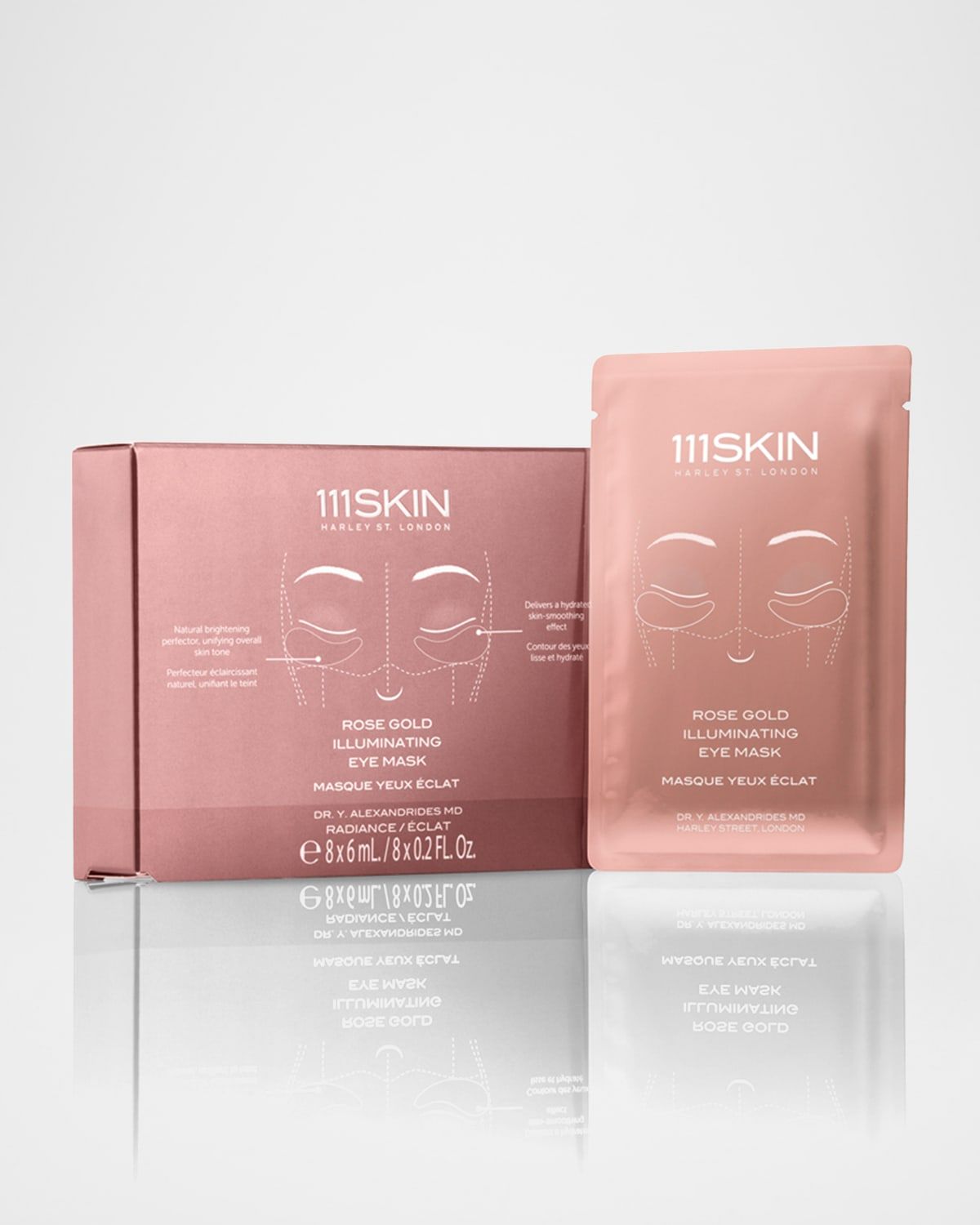 Rose Gold Illuminating Eye Mask Box, 8 Count