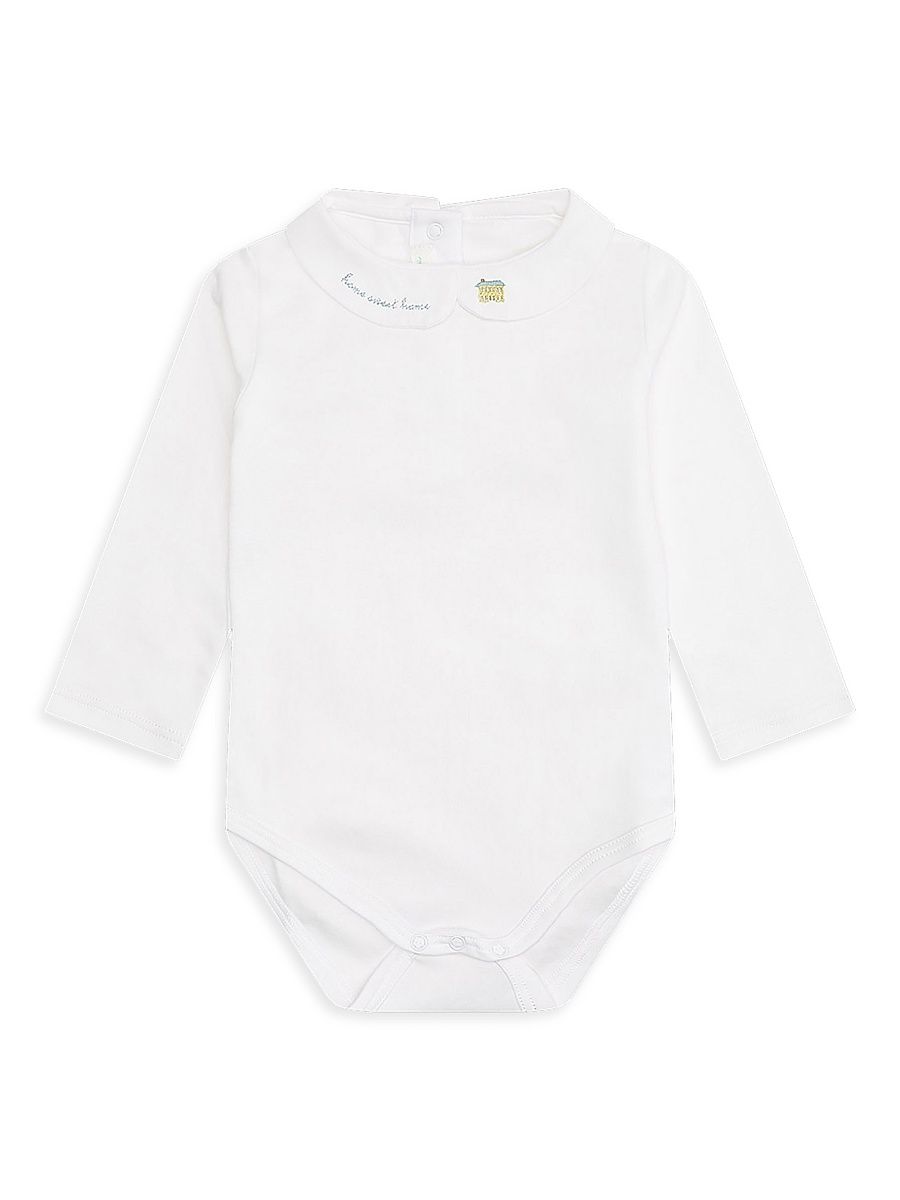 Baby's Home Sweet Home Collared Bodysuit - White - Size 6 Months