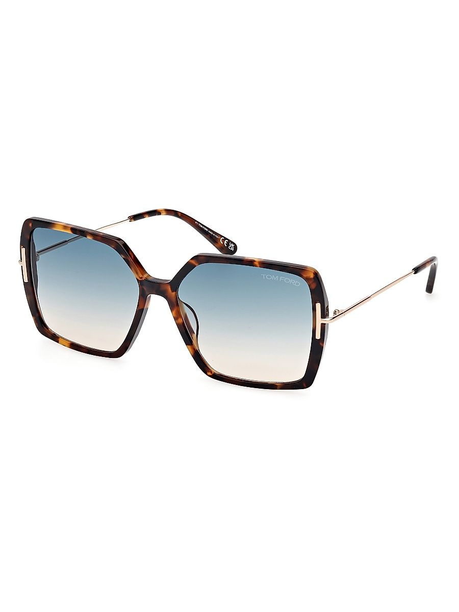 Women's Joanna 59MM Butterfly Sunglasses - Tortoise Blue
