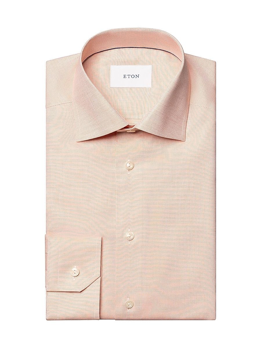 Men's Slim-Fit Oxford Shirt - Orange - Size 16.5