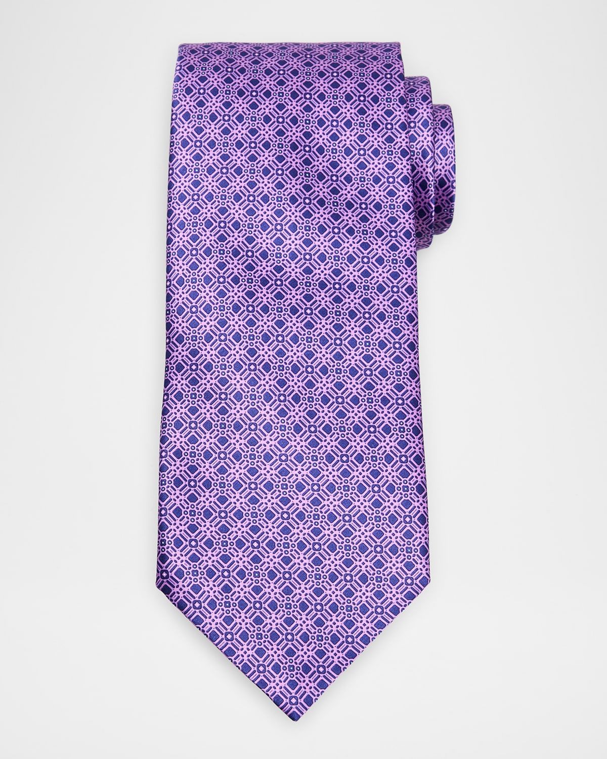 Men & apos;s Geometric Silk Tie