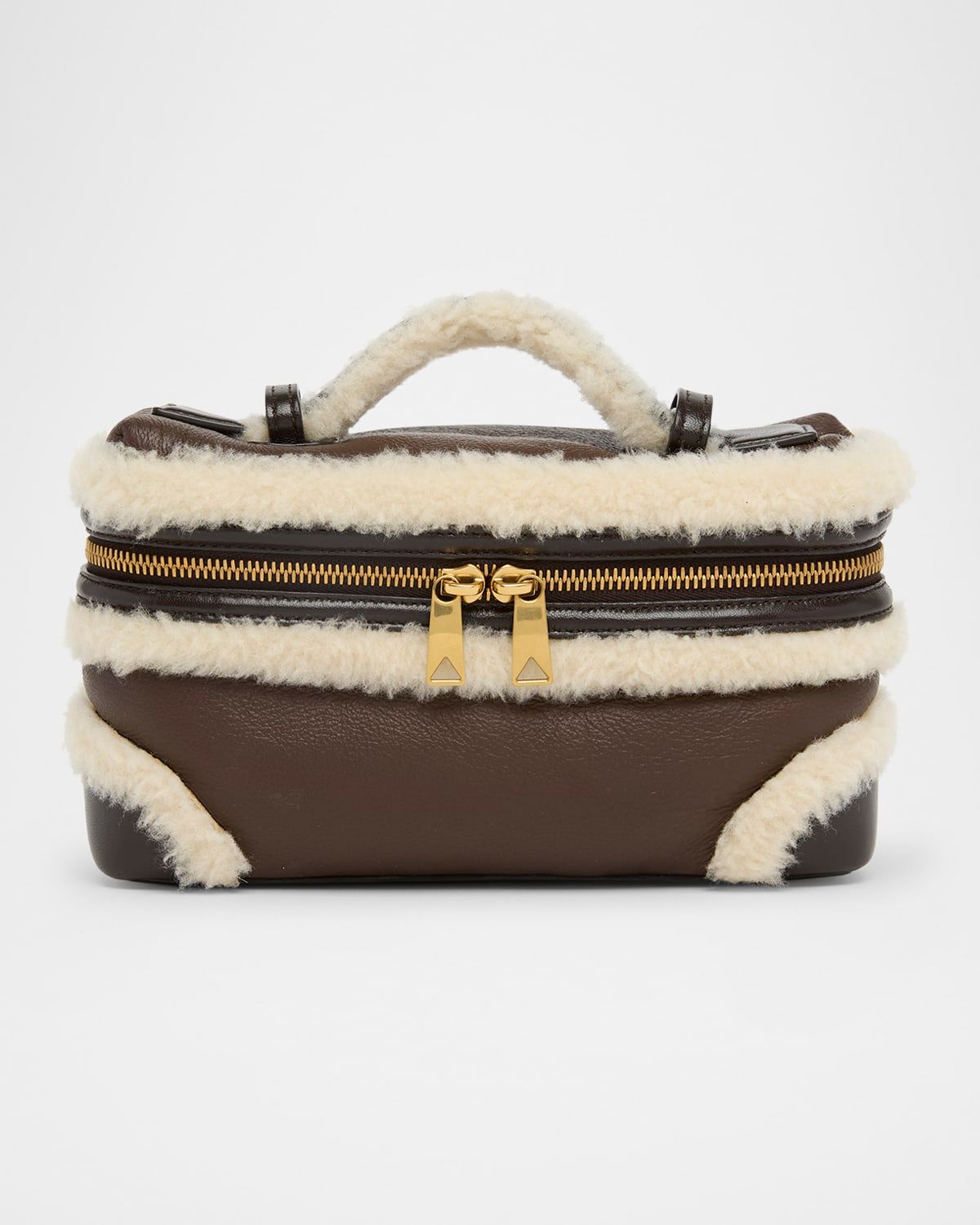 Bang Bang Shearling Vanity Top-Handle Bag