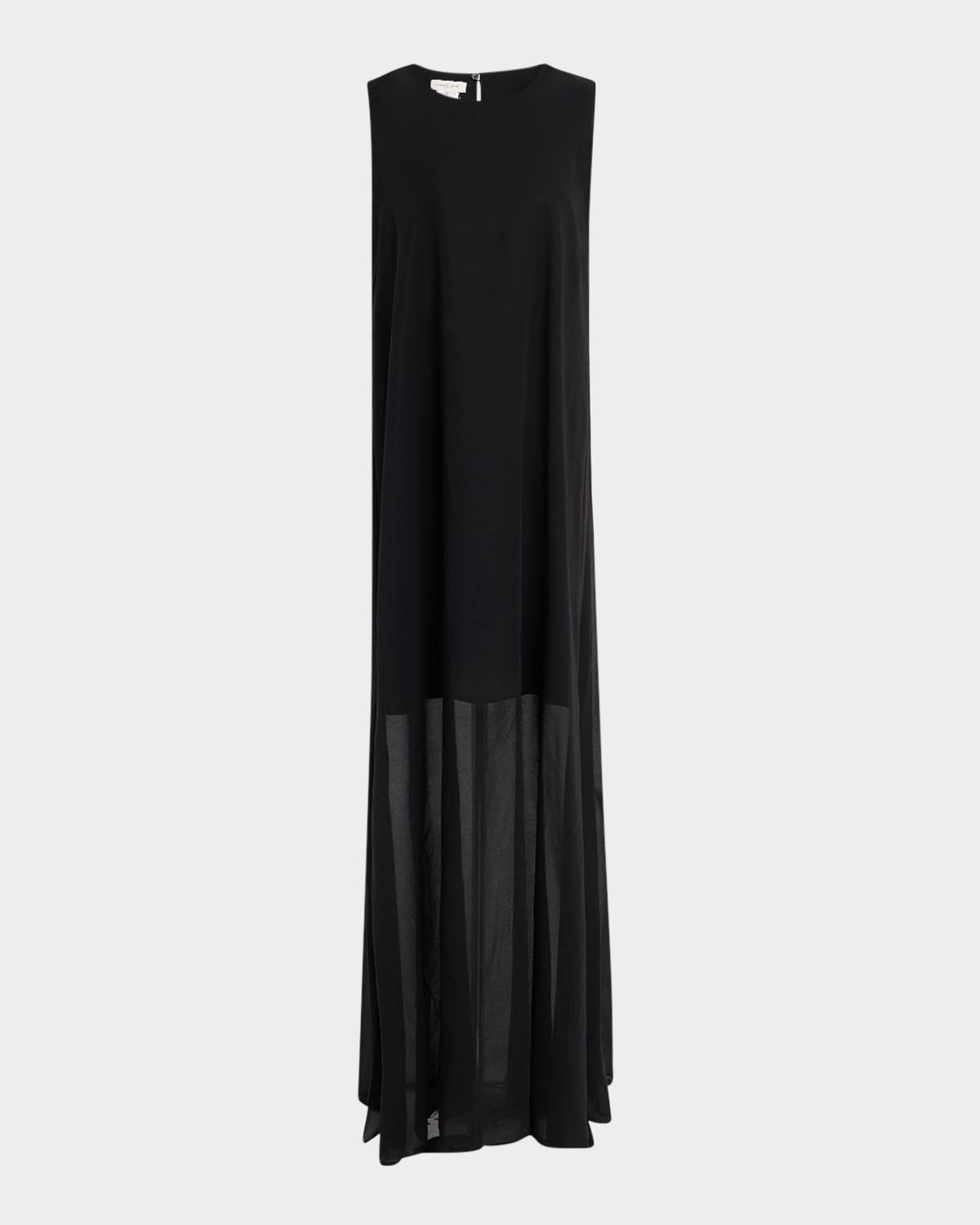 Sleeveless Layered Side-Slit Maxi Dress