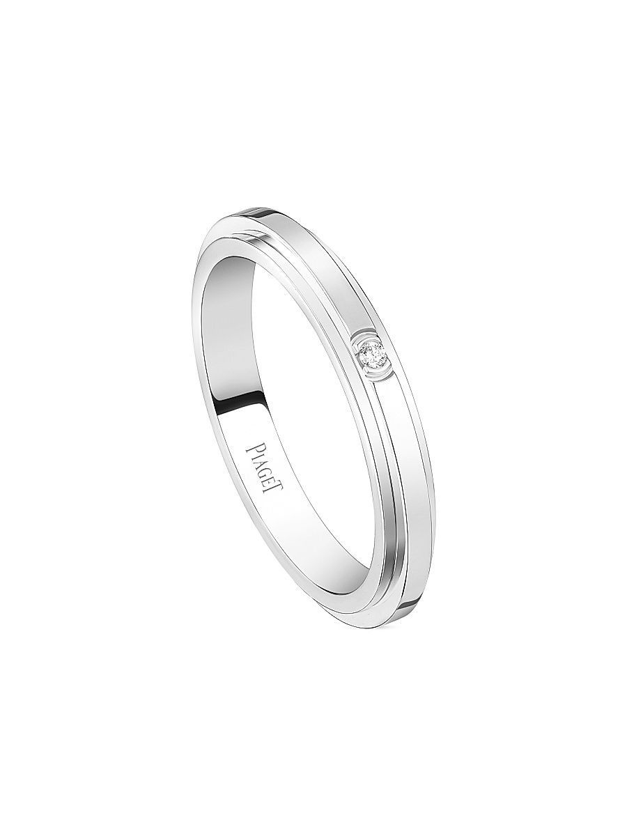Women's Possession 18K White Gold & 0.01 TCW Diamond Wedding Band - White Gold - Size 6.25