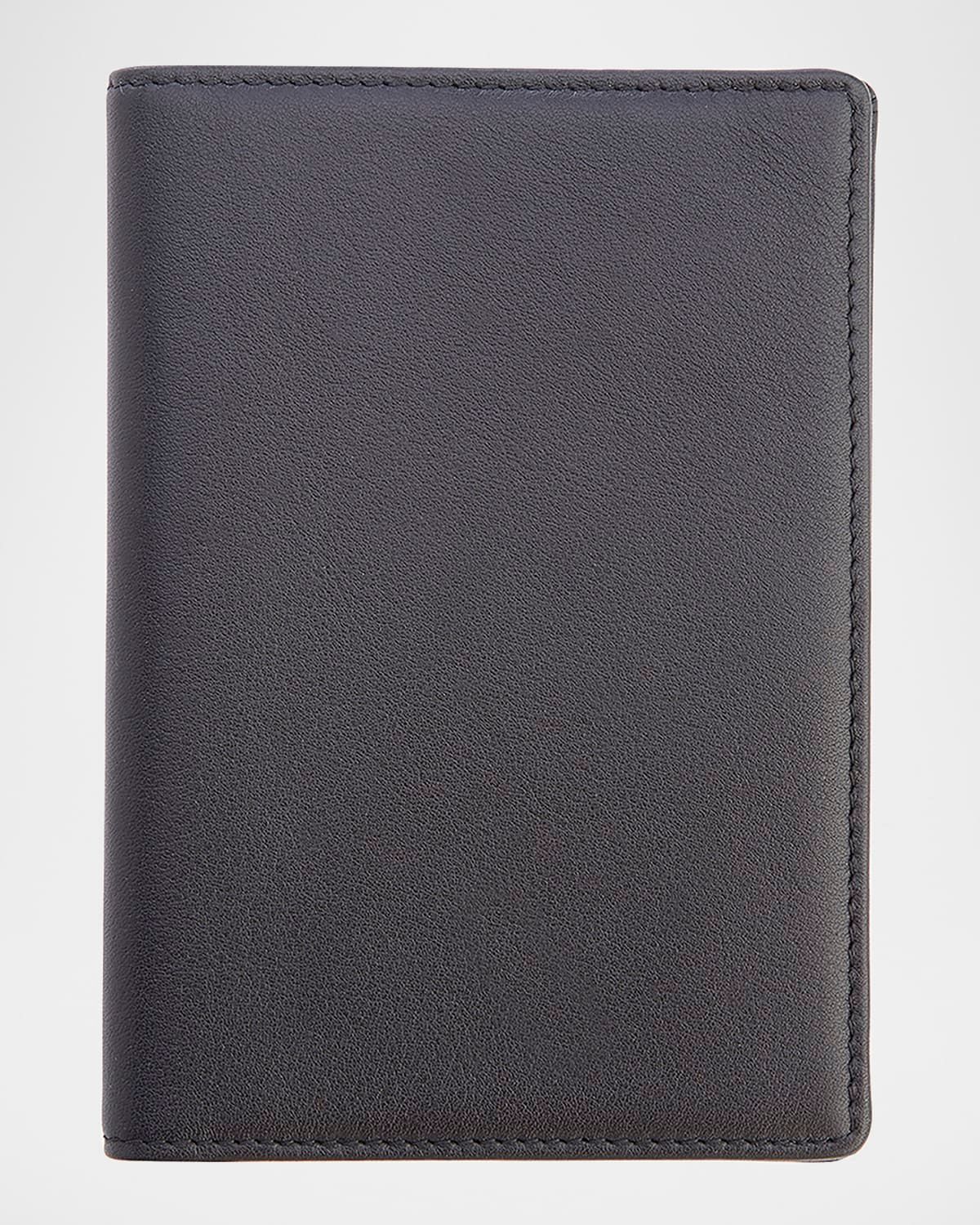Personalized Leather RFID-Blocking Passport Wallet with Vaccine Card Pocket