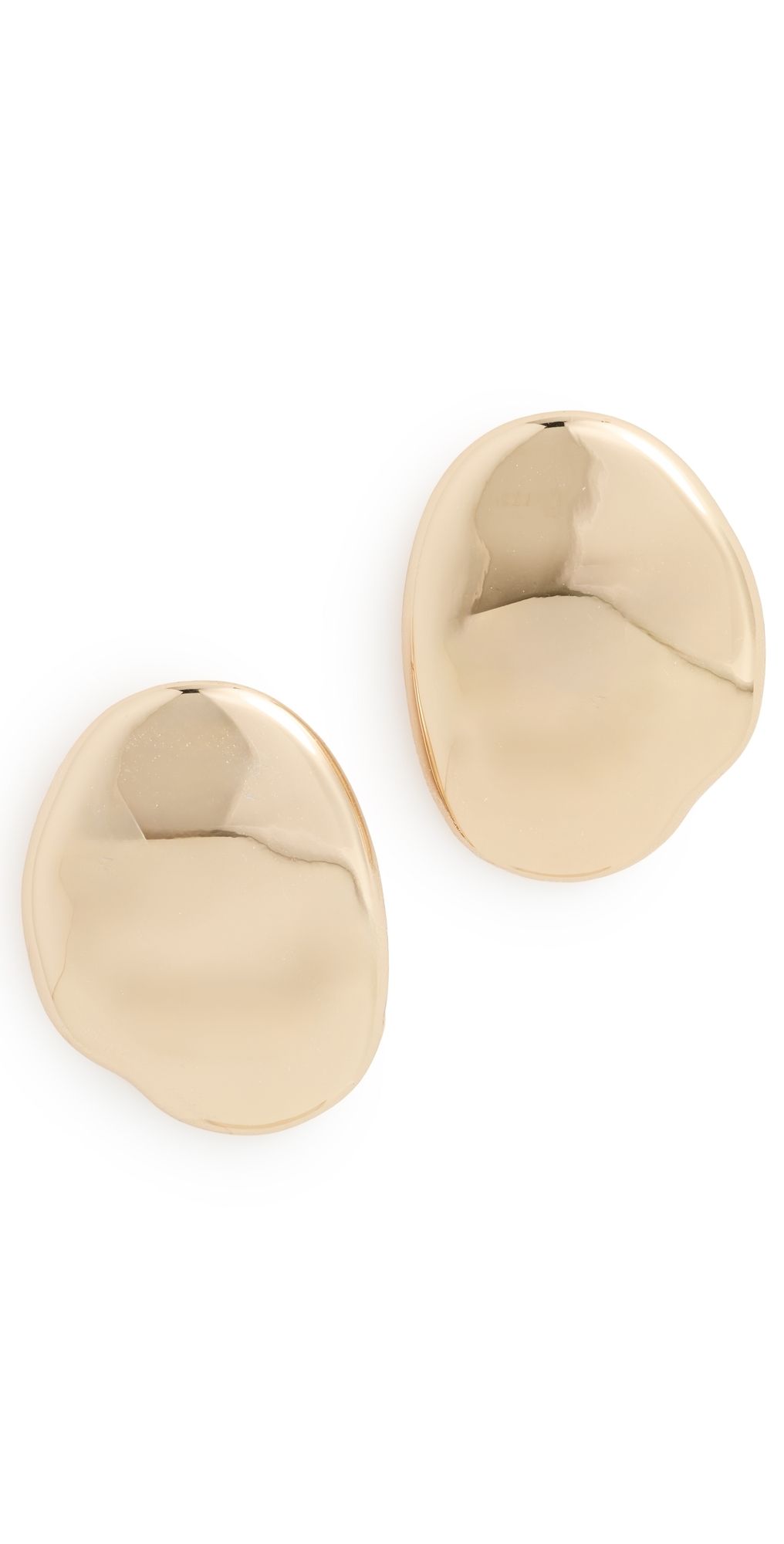 Ettika Molten Metal Statement Earrings Gold One Size