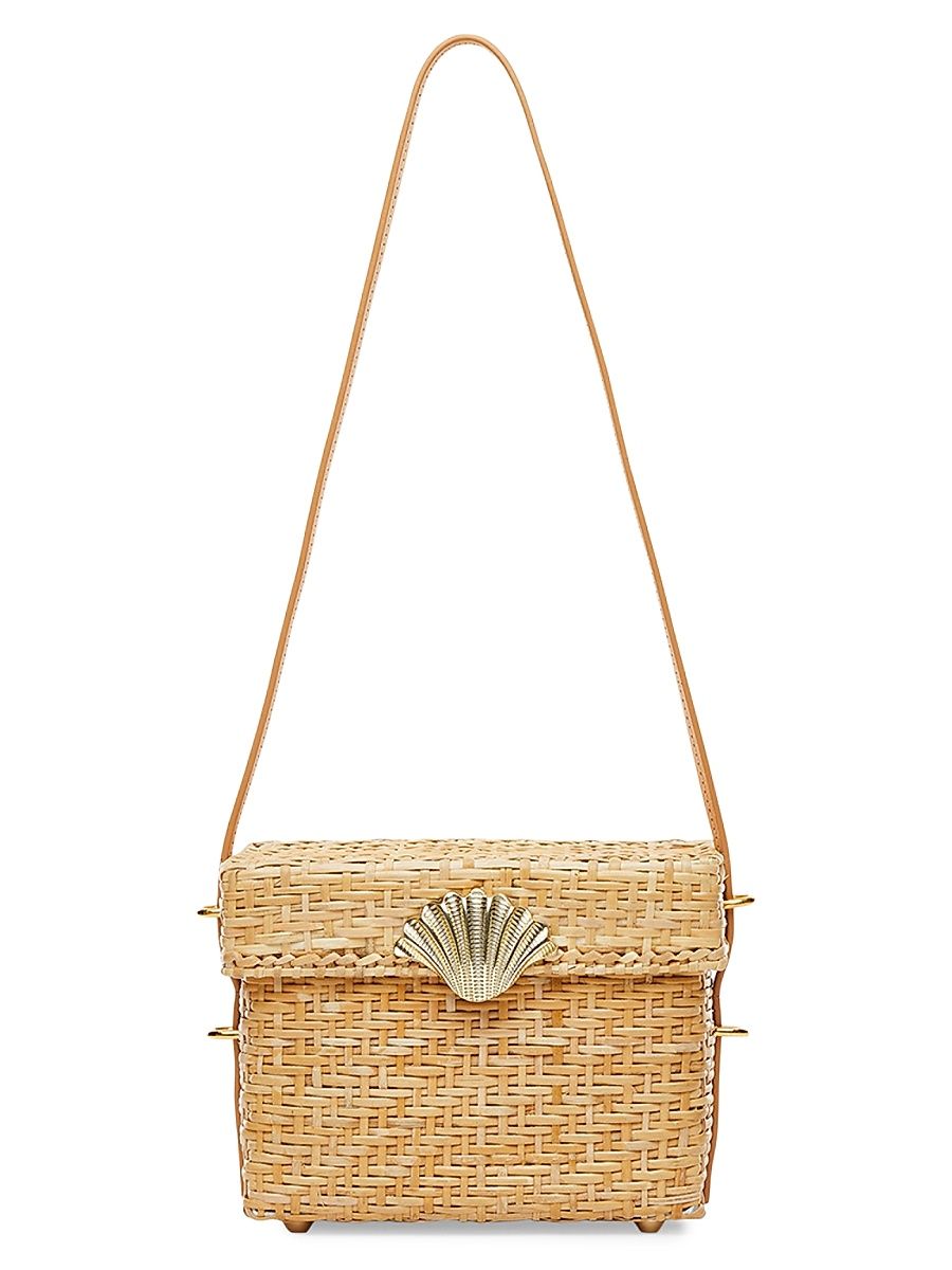 Women's The Box Rattan Shoulder Bag - Beige
