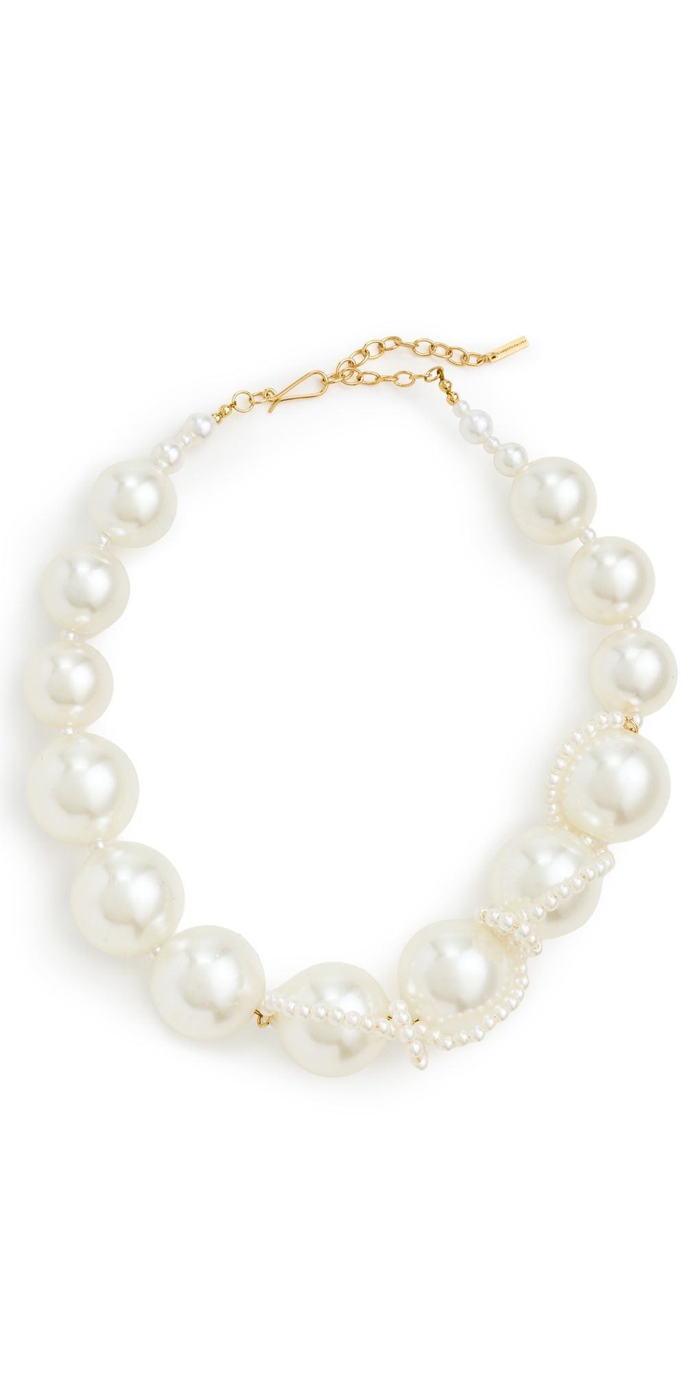 Completedworks Large Faux Pearl Necklace Brass/18k Gold Plated One Size