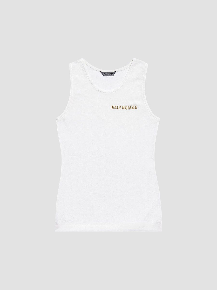 Balenciaga Women's Tank Top - White - Size XS