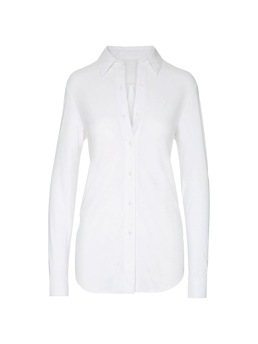 Women's Classic Oversized Shirt - White - Size Medium