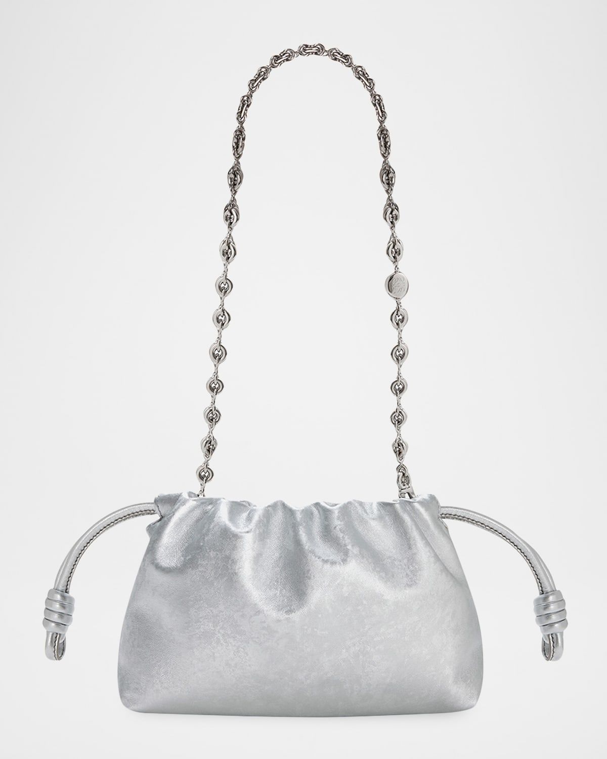 Flamenco Clutch Bag in Moire-Print Leather