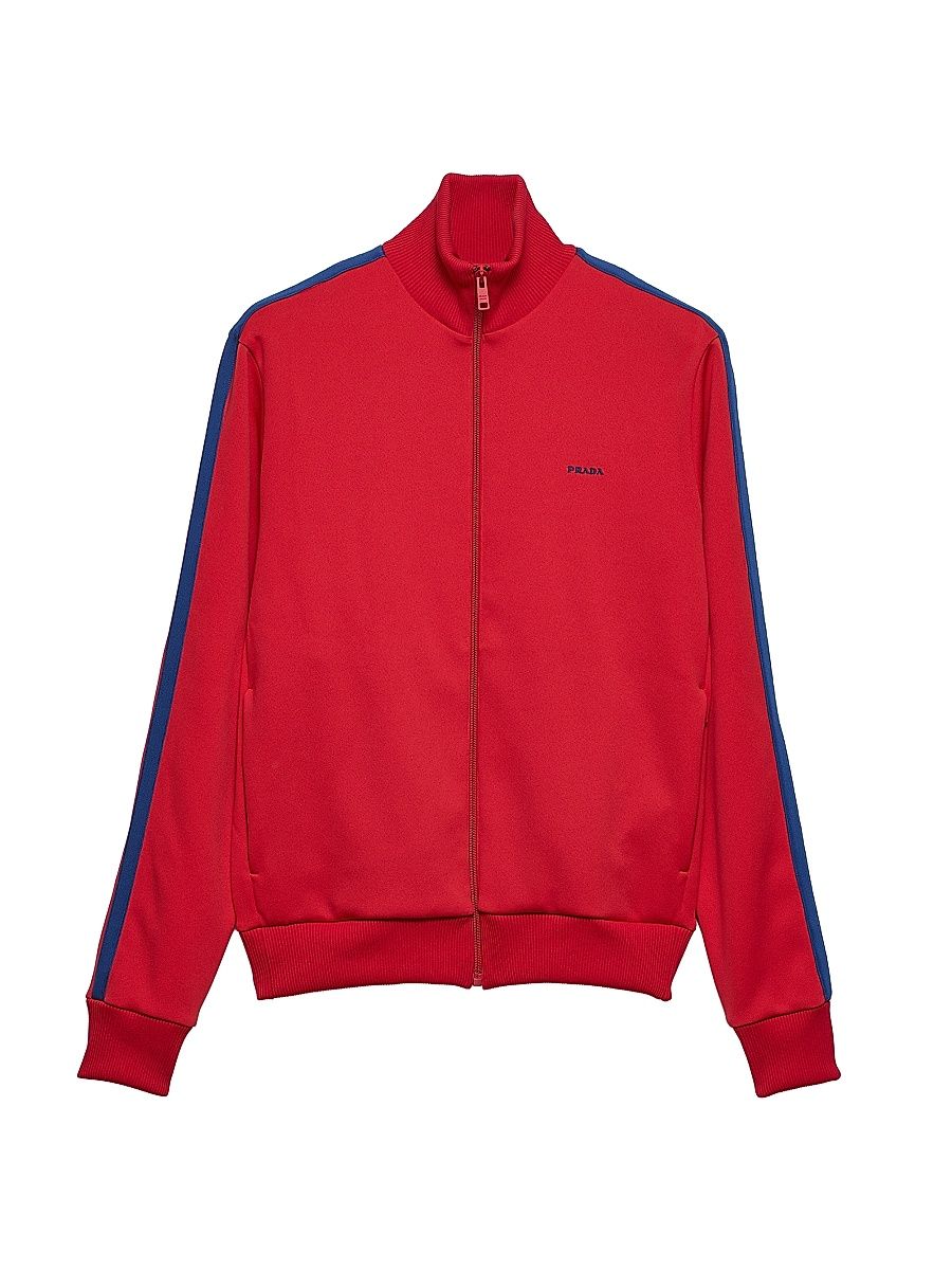 Men's Technical Fabric Blouson Jacket - Red - Size XXXL