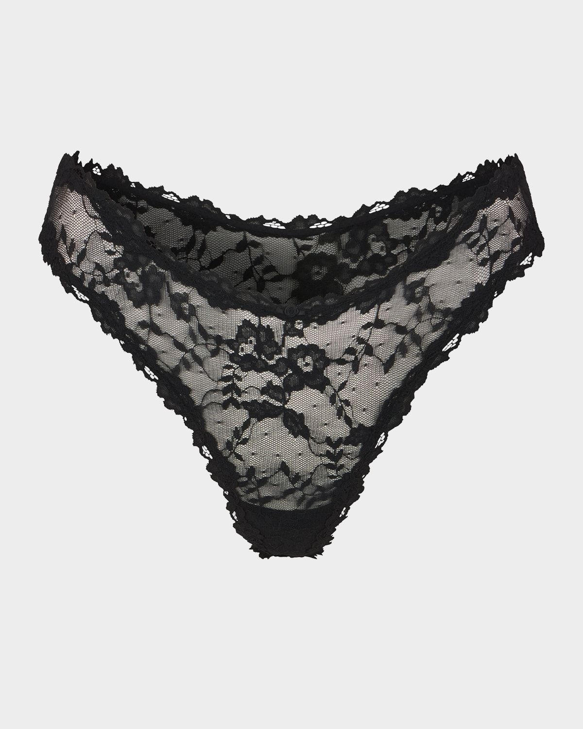 Stretch Lace Dipped Thong