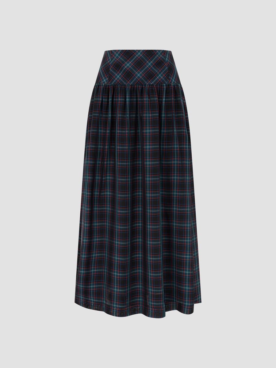 Hill House Home Women's The Kate Midi Skirt - Jewel Tartan - Size Large