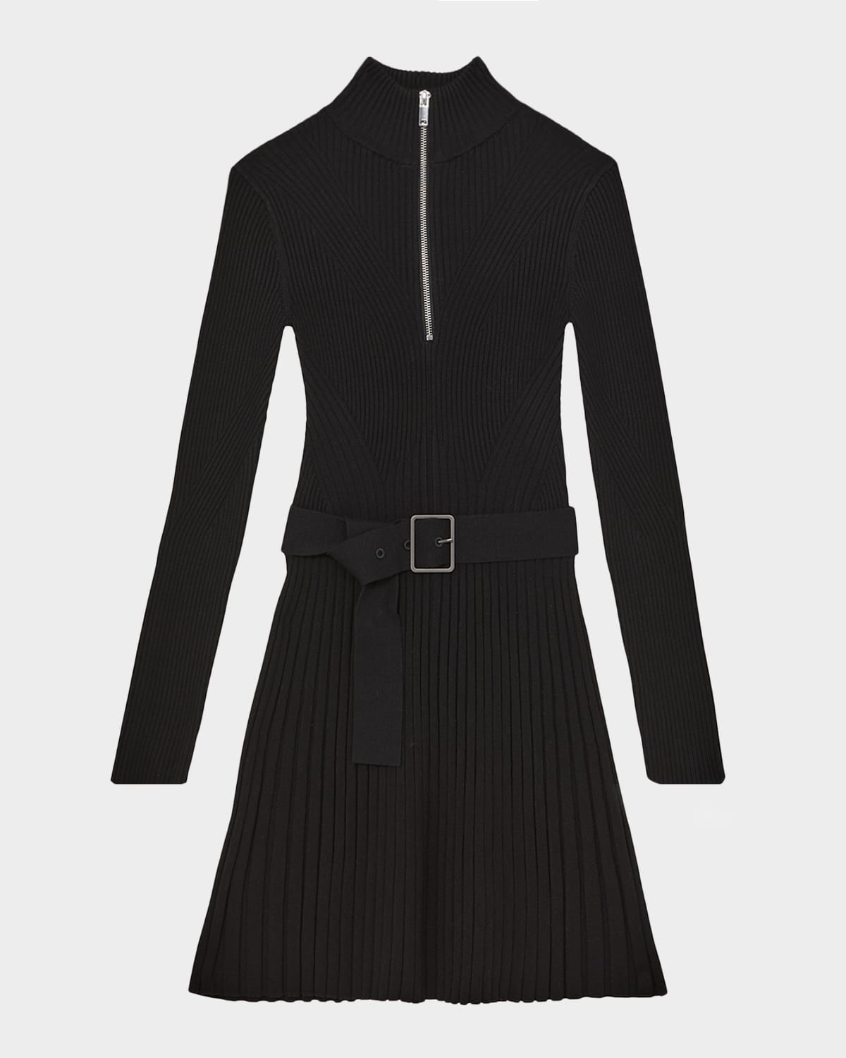 Vienna Belted Rib Knit Dress