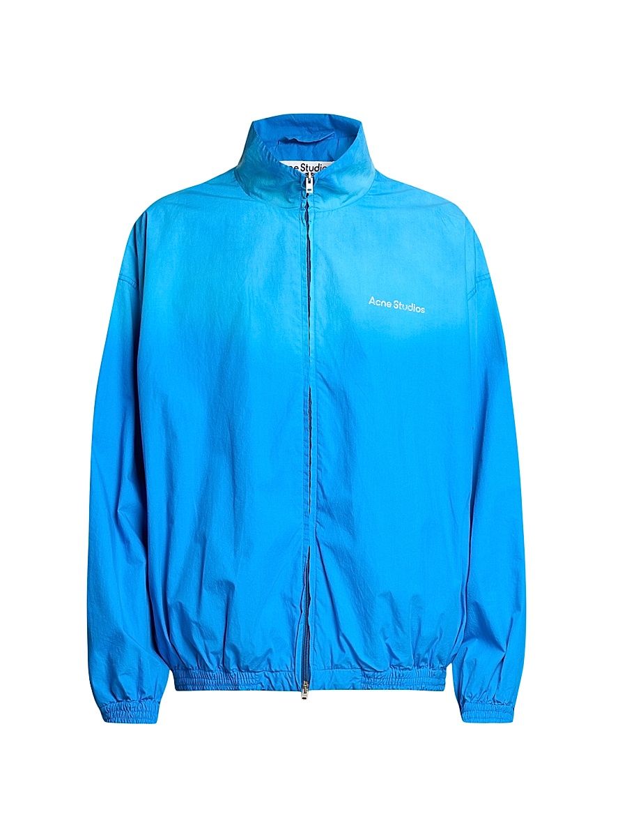 Men's Olando Cotton Poplin Full-Zip Jacket - Bright Blue - Size 44