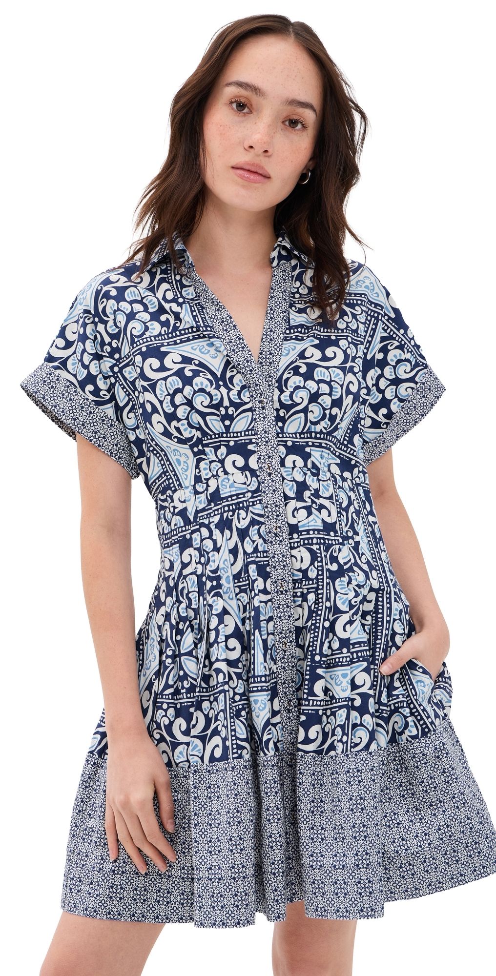 Cara Cara Nash Mini Dress Hart Tile Navy XXL