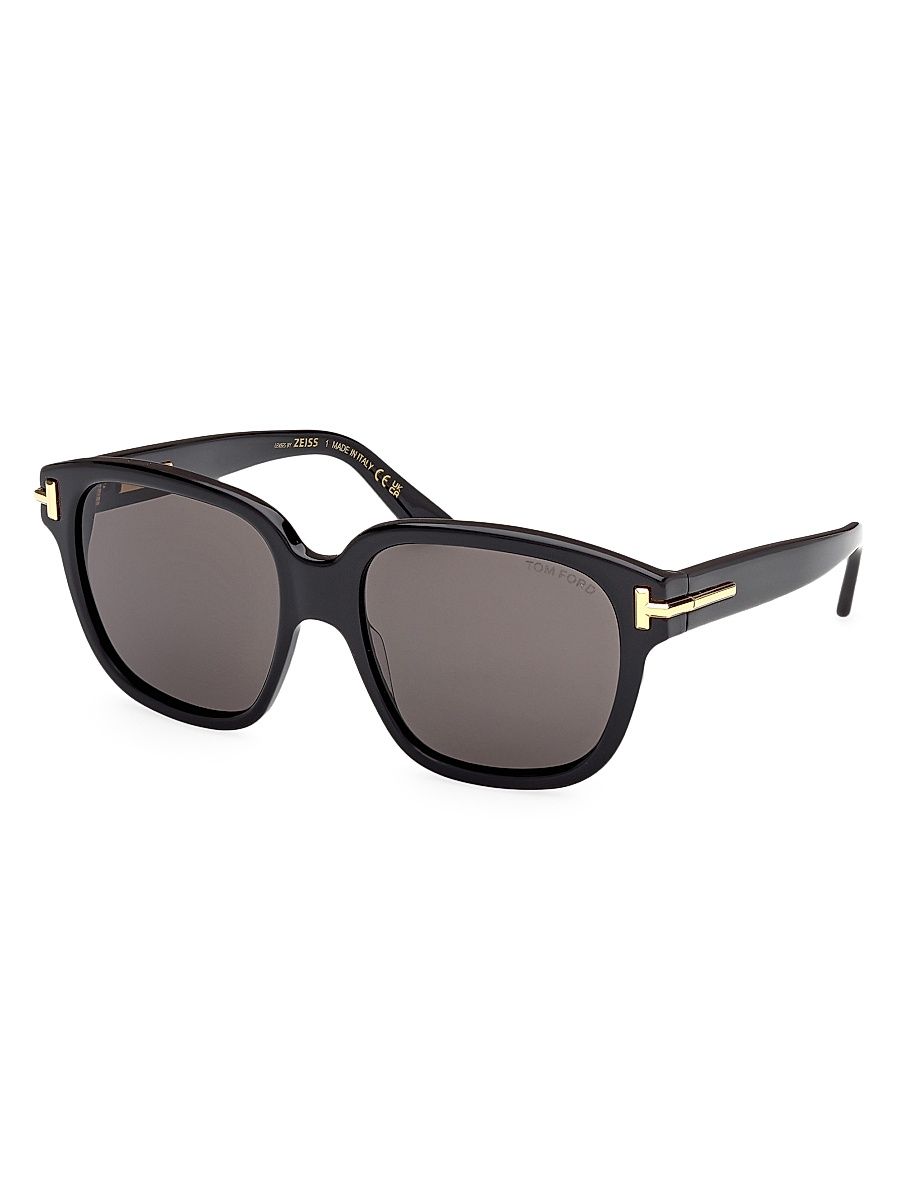 Women's ICON 58MM Square Sunglasses - Shiny Black Smoke