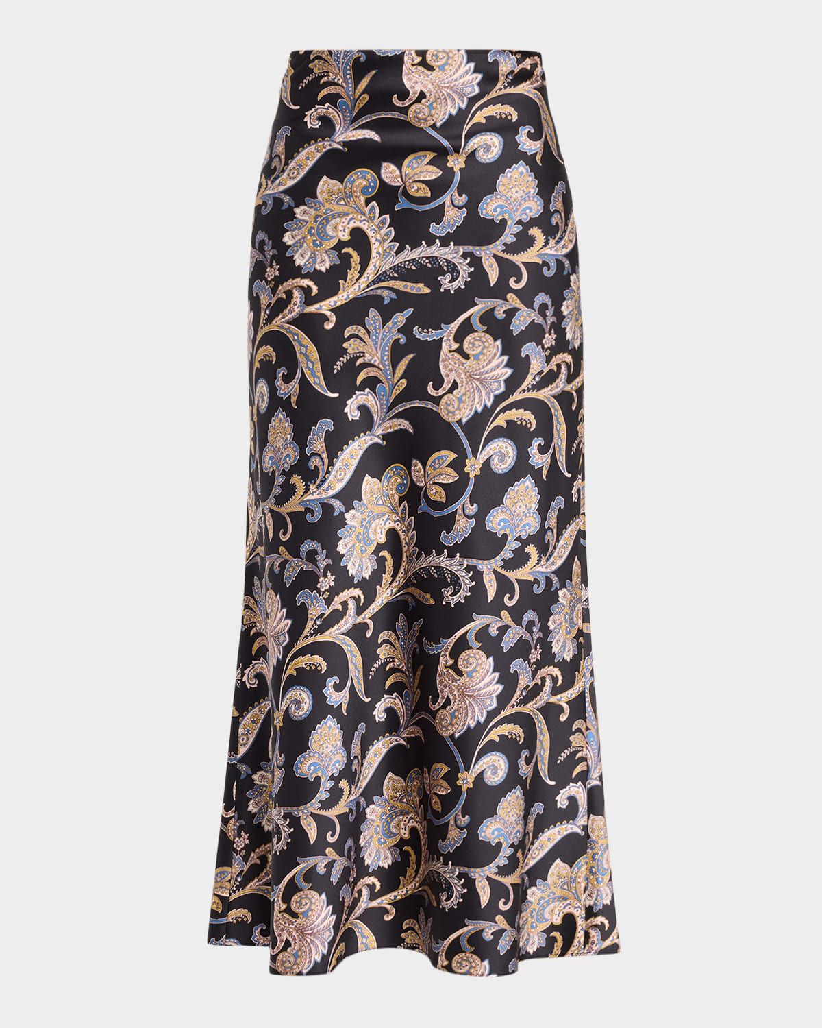 Clover Paisley-Print Stretch Silk