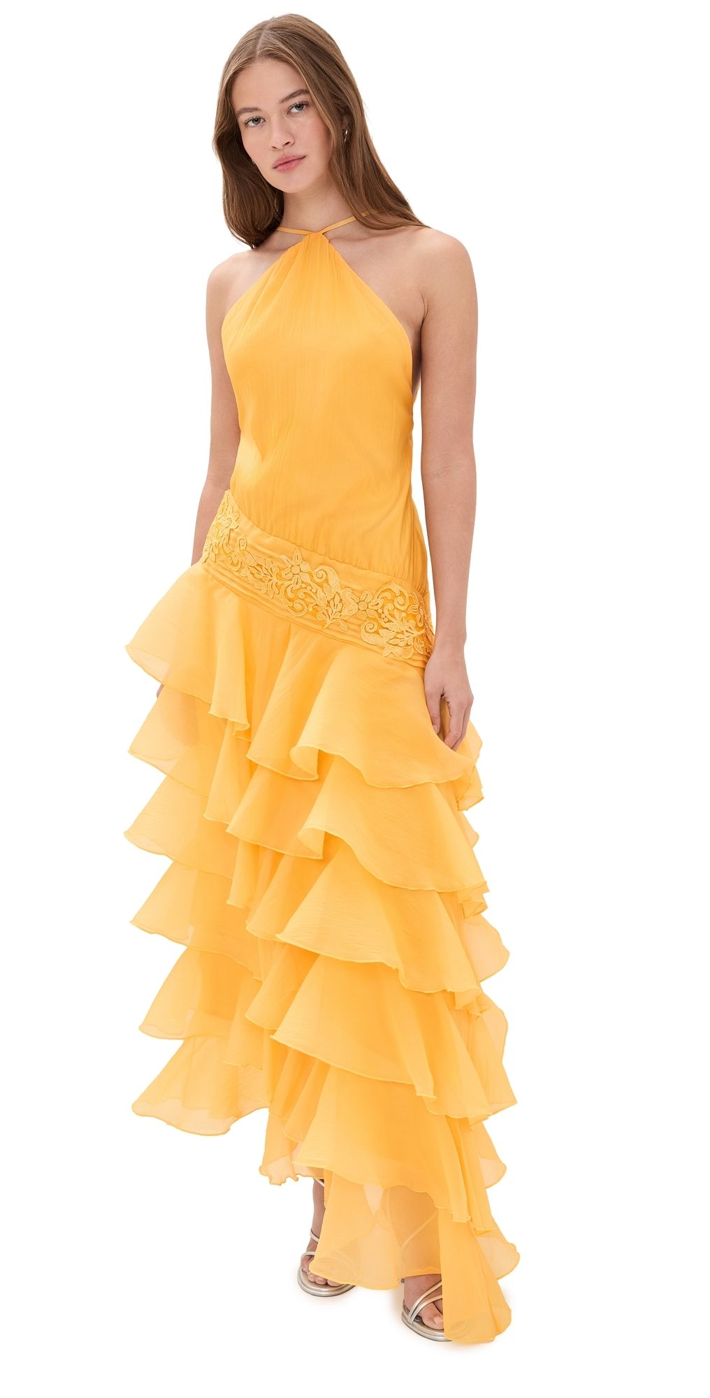 Yellow the Label Dahlia Organza Dress Golden Rod XL