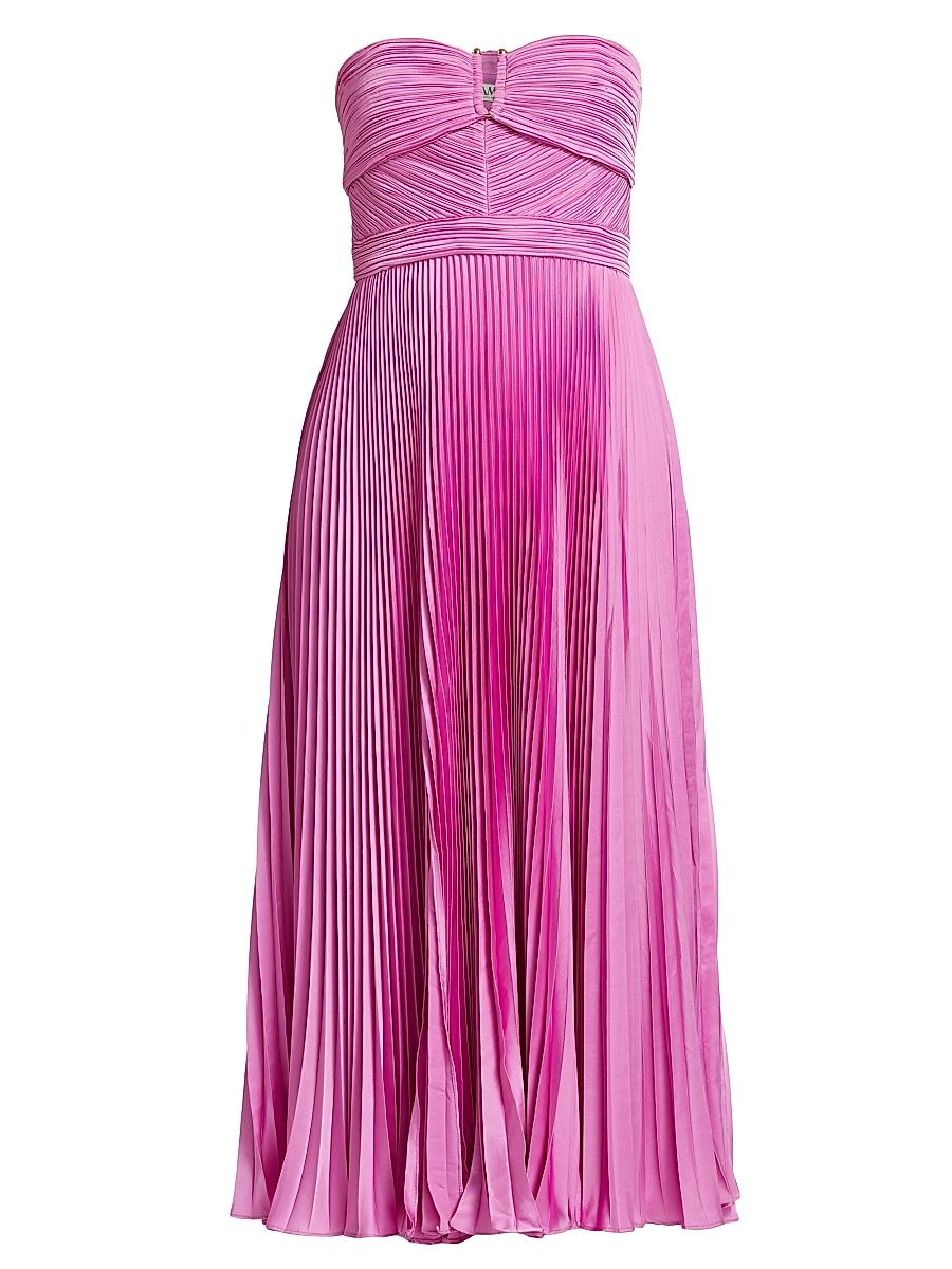 Women's Harden Pleated Strapless Midi-Dress - Pink Pearl - Size 12