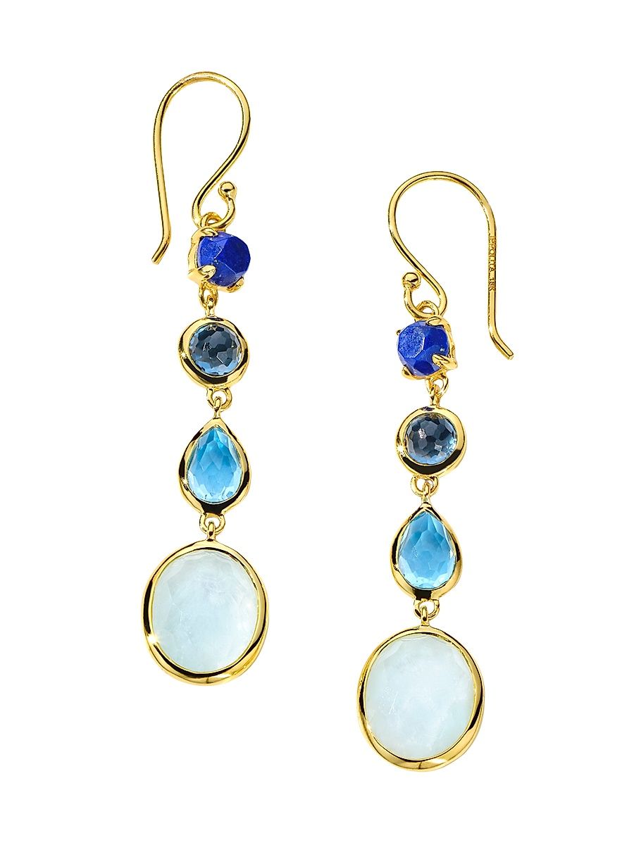Women's Rock Candy 18K Gold & Multi-Stone Alpine Four-Stone Drop Earrings - Mare