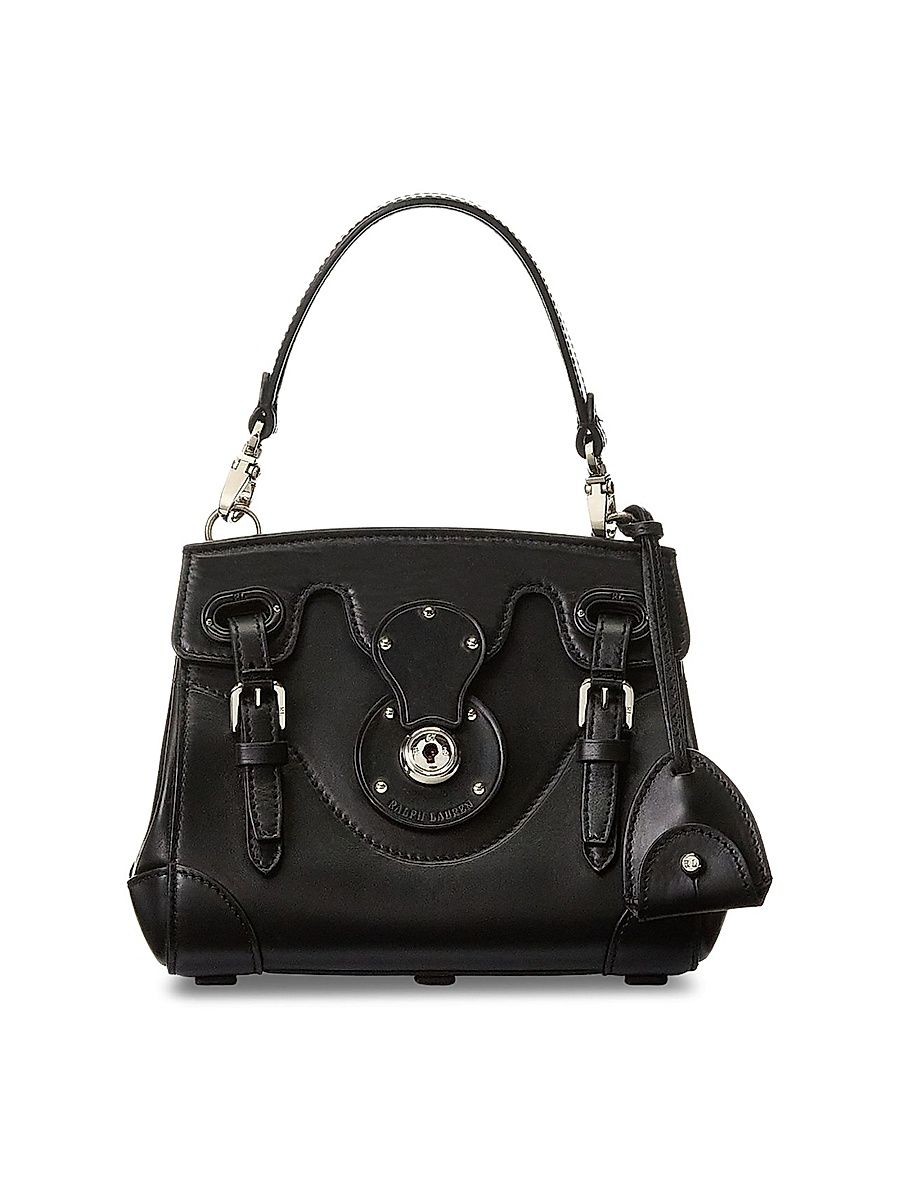 Women's Small Ricky 18 Leather Satchel Bag - Black