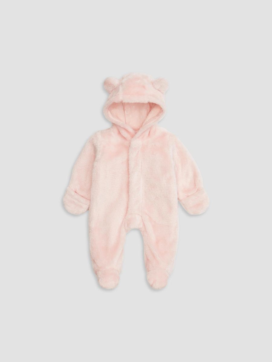 Boy's Baby Boy's Winter Sky Minky Bear Footie - Pink - Size 18 Months