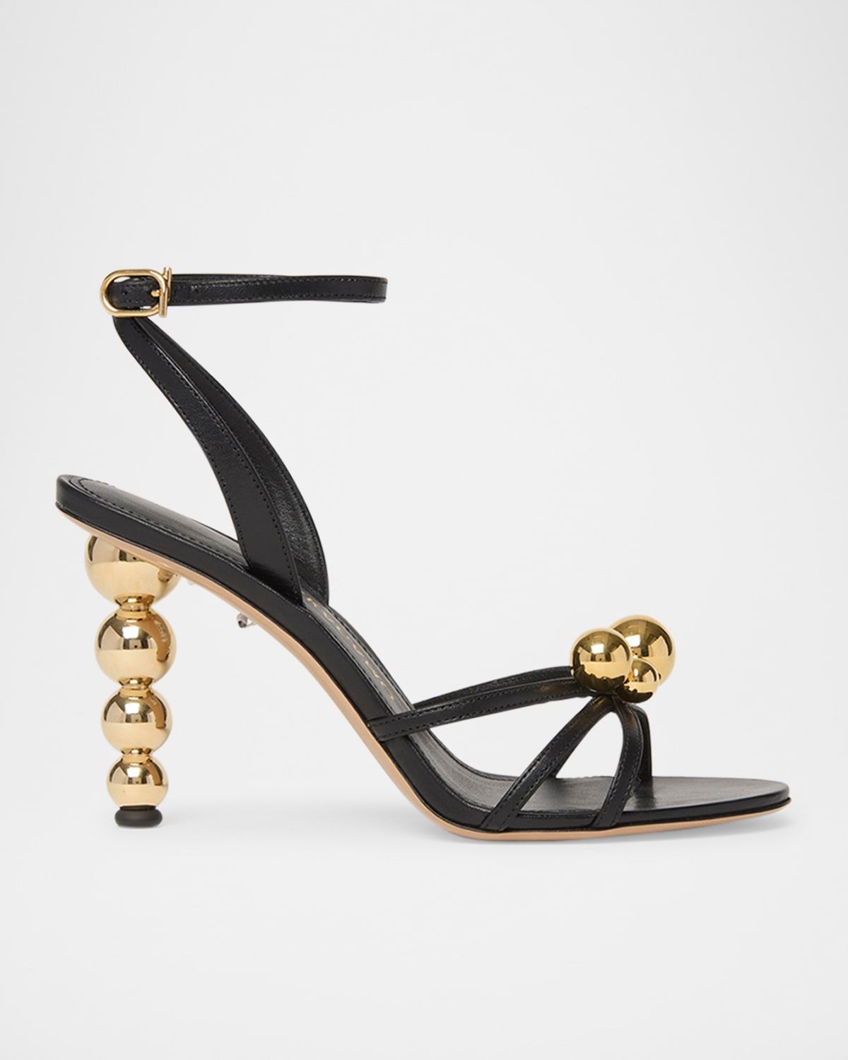 Karina Strappy Spheres Ankle-Strap Sandals
