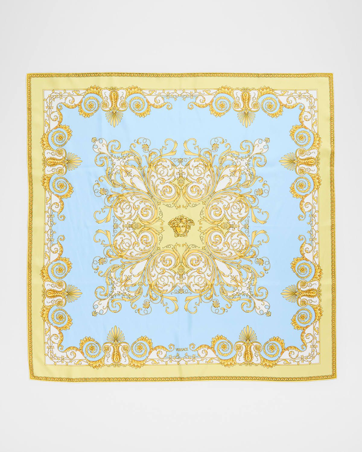 Printed Silk Twill Foulard Scarf