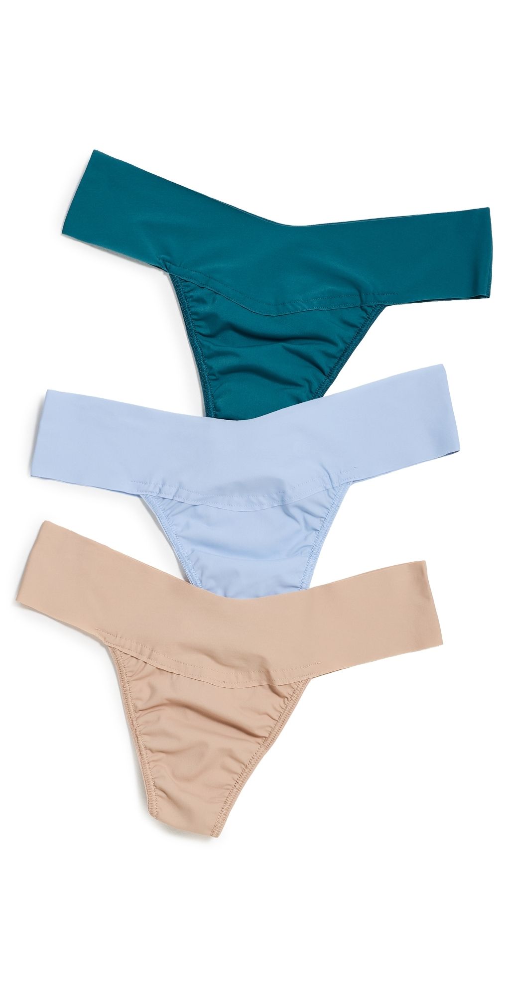 Hanky Panky Breathe Natural Rise Thong 3 Pack Multi XS