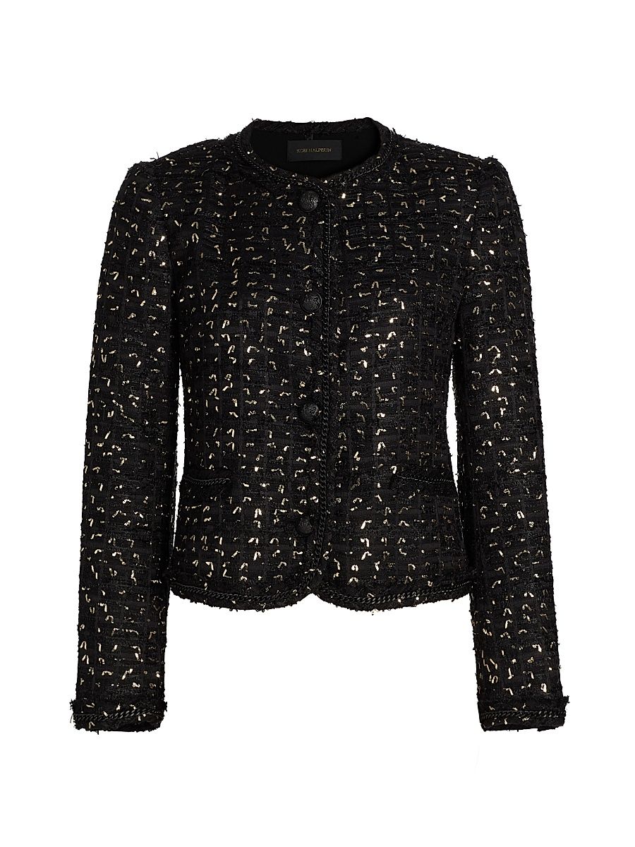 Women's Jordan Metallic Knit Jacket - Black Multi - Size XXL