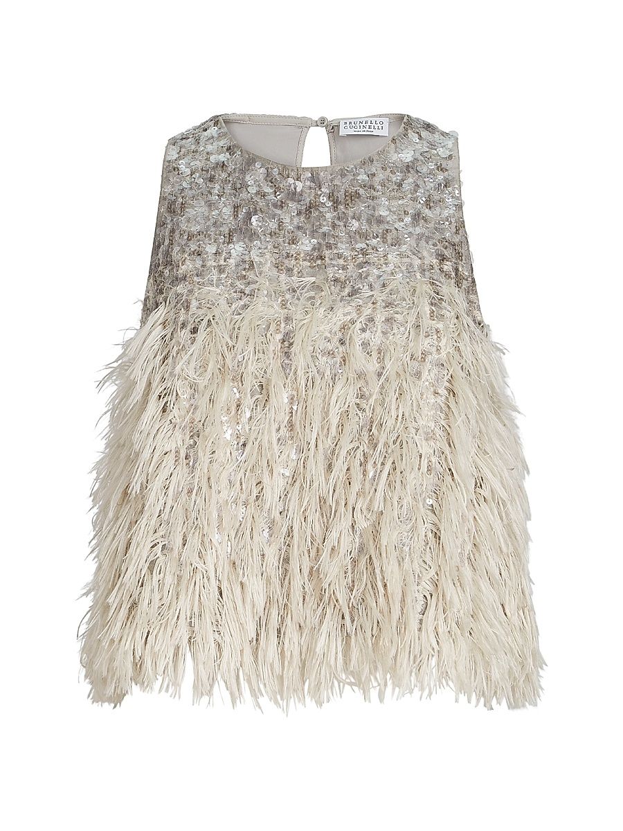 Women's Dazzling Dégradé Top in Cotton and Silk Fil Coupé - Grey - Size Small