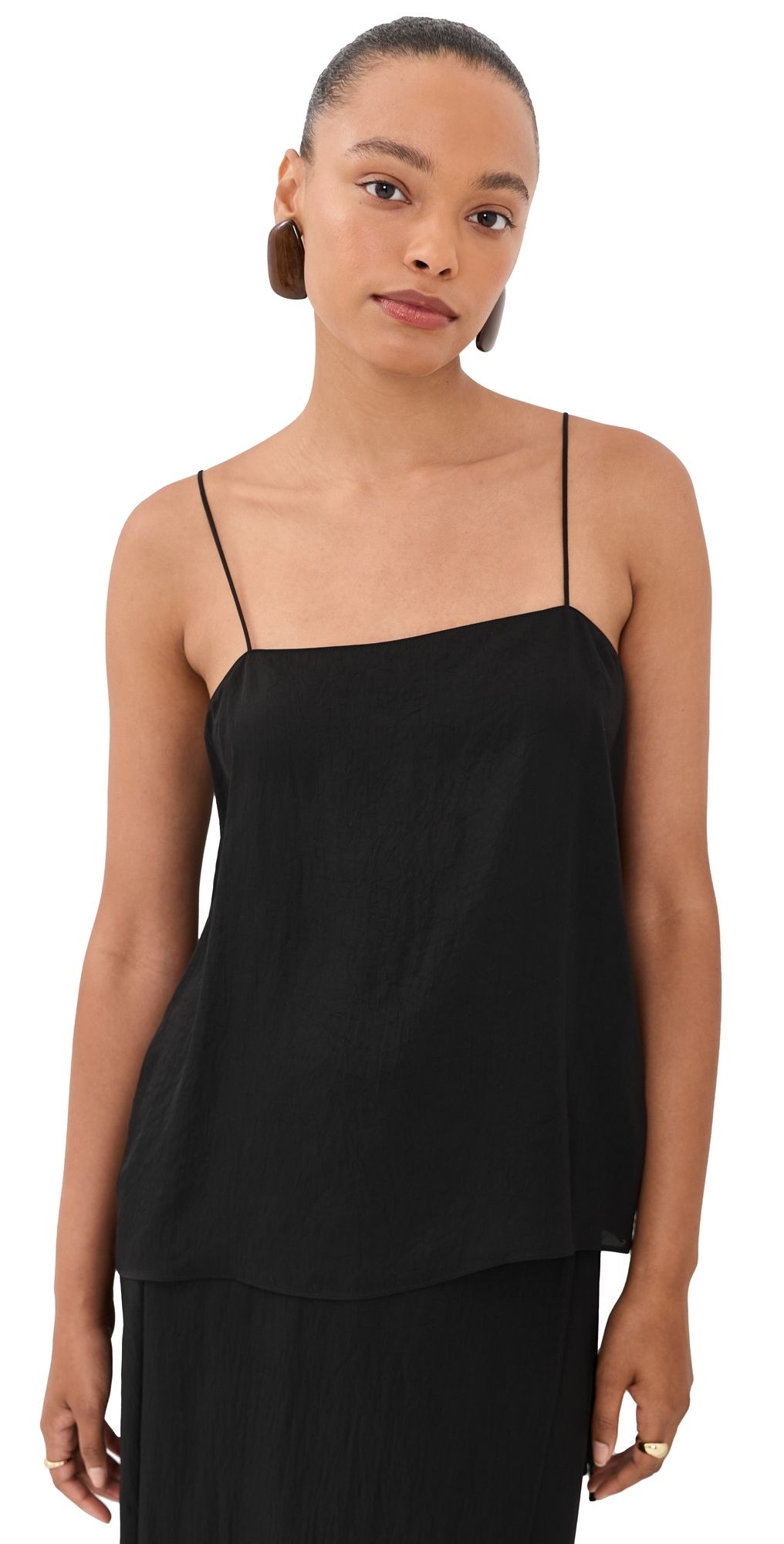Tibi Summer Slip Cami Black 6
