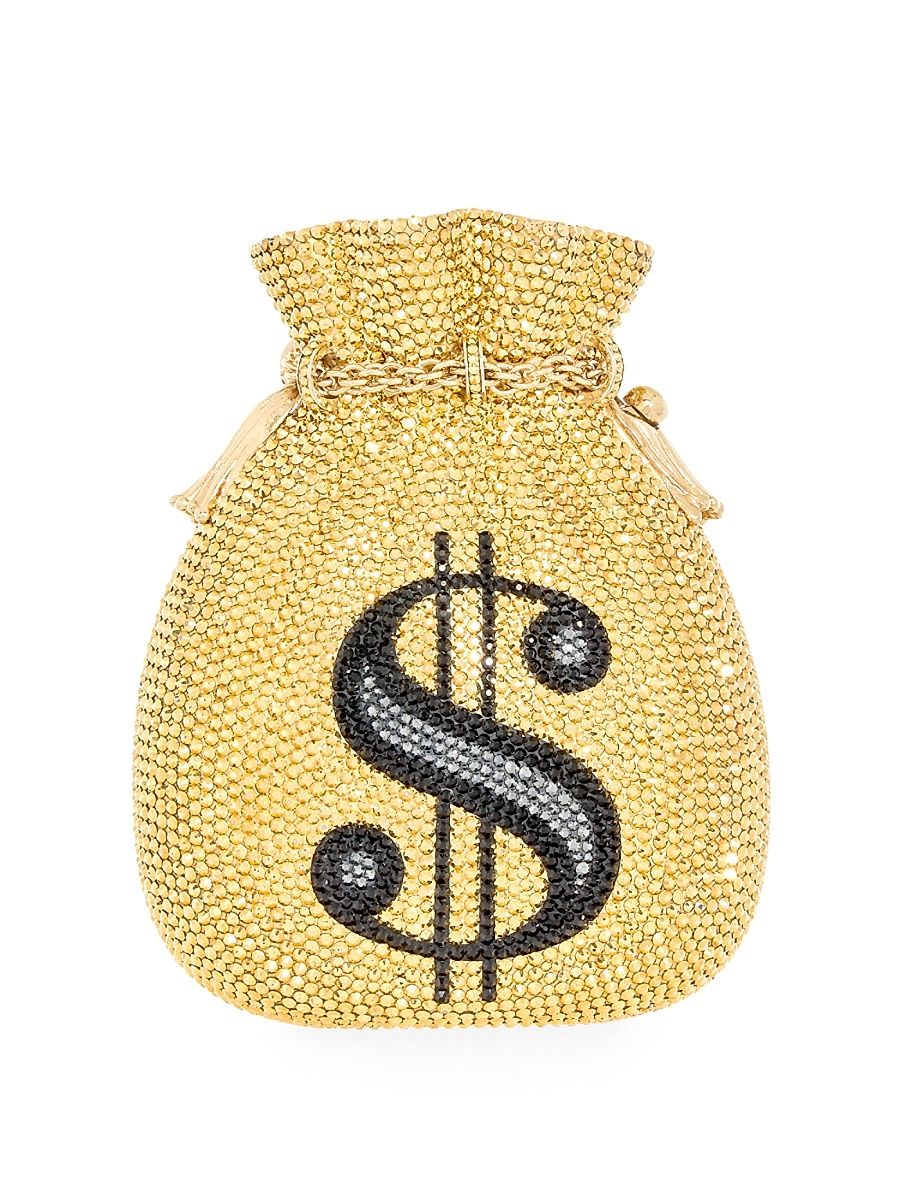 Women's Money Bags Crystal Clutch - Champagne Aurum Multi