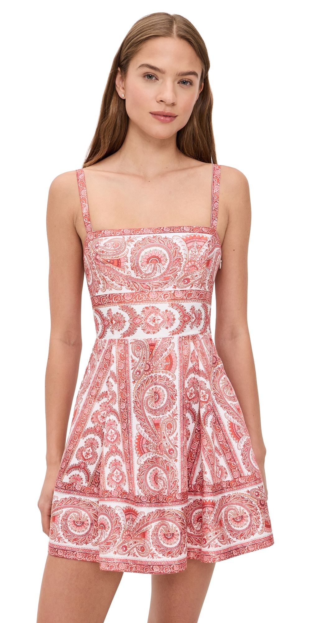 Hill House Home The Margot Mini Dress Corsica Paisley Coral XL