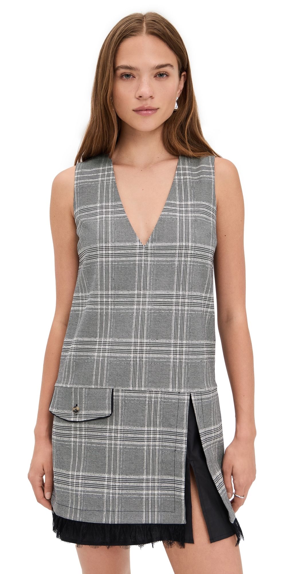 BAUM UND PFERDGARTEN Ahana Dress Black and White Check 32