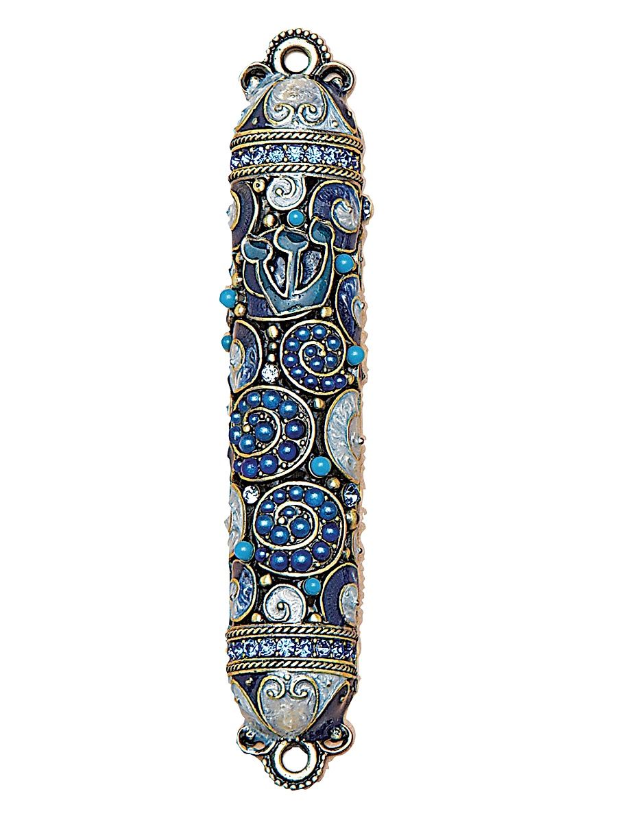 Jeweled Mezuzah - Topaz