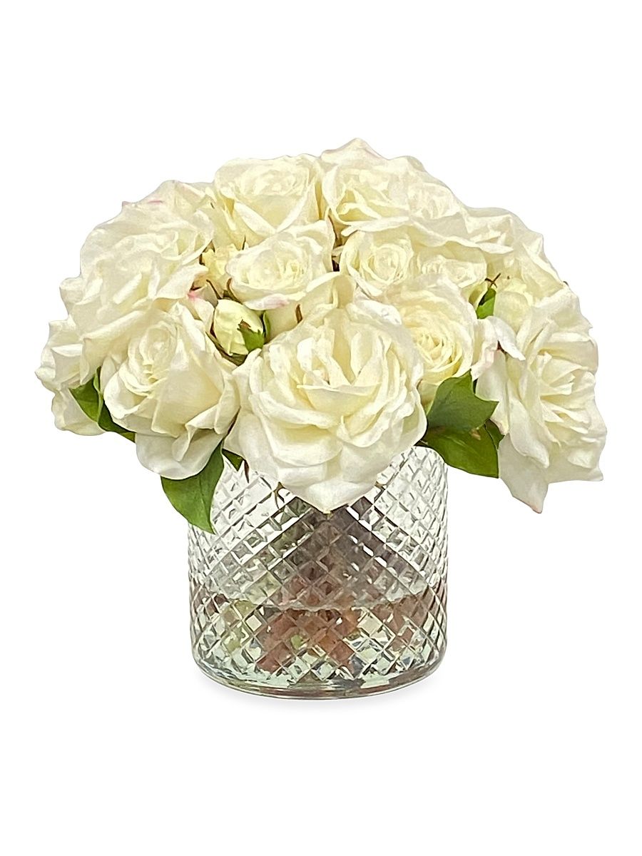 Everyday Floral Roses Arrangement - White